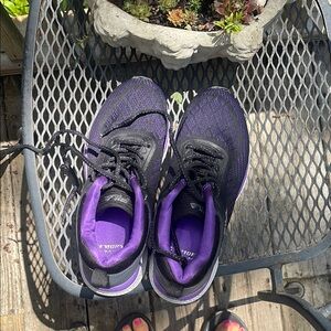 Fila Black and Purple Sneakers with Breathable Mesh